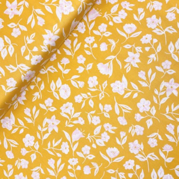 Bio Baumwoll Satin - Blossom - Wildflower - Cloud9 Fabrics